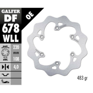 GAS GAS EC 125/450 Galfer szilárd hátsó féklemez, nordicamoto.ro