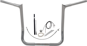 1-1/4(r) Ez Install Pointed Top Handlebar Kit Silver