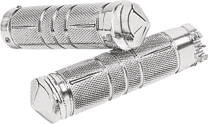 Knurled Diamond Custom Grips Silver