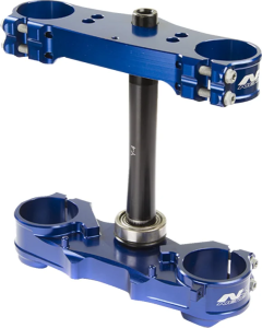 Alloy Triple Clamp Blue