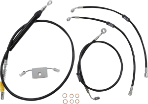 Standard Black Vinyl Braided Handlebar Cable/brake Line Kit Black
