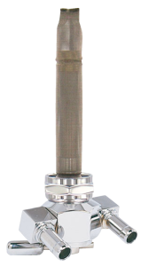 Power-flo Dual Outlet Reserve Fuel Valve Silver