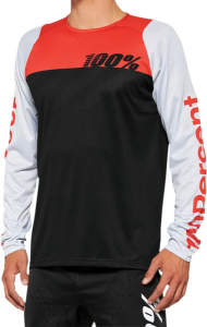 MTB póló, 100% R-Core, fekete/piros