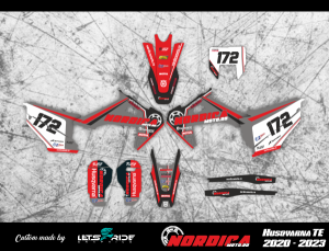 Műanyagok, NordicaMoto Husqvarna TE 20–23 matricakészlet, nordicamoto.ro