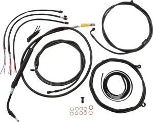 Complete Midnight Braided Handlebar Cable/brake Line Kit Black