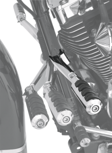 Highway Pegs With Frame Mounts Silver