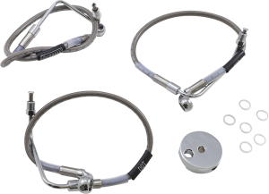 Stock Length Front Brake Line Kit Silver, 1, nordicamoto.ro