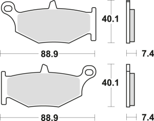 TRW szinterezett hátsó fékbetétek STREET SUZUKI GSR / GSXR 600 '06–'10 / GSXR 750 '06–'10 / DL 1000 '14– / B-KING 1300 '07–'10 / GSX 1300 HAYABUSA '08–'17, nordicamoto.ro