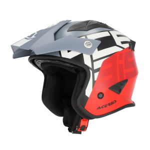 Casca Jet Acerbis Aria Sport Gri/Rosu