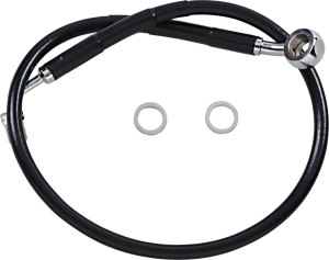 Extended Length Stainless Steel Brake Line Black, Vinyl Coated