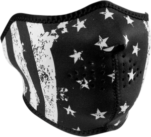 Half Mask Blk/wht Flag Black, 1, nordicamoto.ro