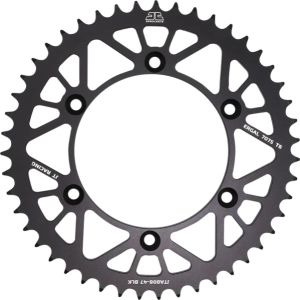 JT SPROCKETS Racelite Aluminum Rear Sprocket Silver, 1, nordicamoto.ro