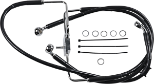 Extended Length Stainless Steel Brake Line Black, Vinyl Coated