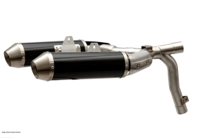 Round Slip-on Muffler Carbon Fiber, Polished 
