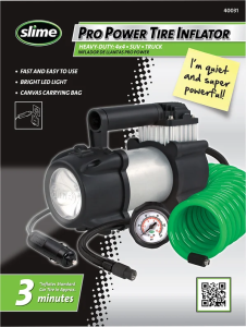 Pro Power Tire Inflator Black, Silver