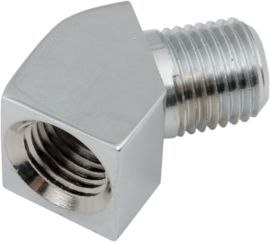 Chrome Motor Case Breather Fitting Chrome, Polished