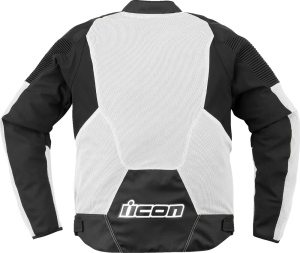 Icon Overlord3 hálós textildzseki – fehér és fekete – 3XL, 3, nordicamoto.ro