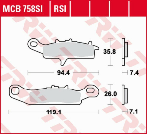 TRW szinterezett első fékbetétek az OFFROAD KAWASAKI KFX 450/700 (04–14) és KVF 700 (04–06) modellekhez, nordicamoto.ro