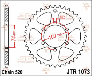 JT SPROCKETS hátsó lánckerék, természetes színű, 2, nordicamoto.ro