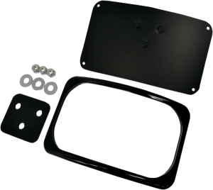 Small Radius Three-bolt Style License Plate Mount Assembly Gloss Black, 1, nordicamoto.ro