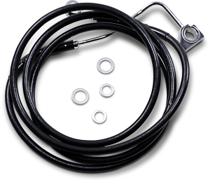 Extended Length Black Vinyl Brake Line Kit Black