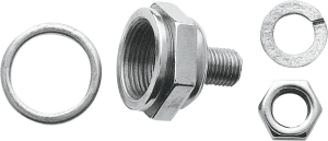 Carburetor Bowl Lock Nut Kit Silver, 1, nordicamoto.ro