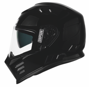Teljes arcú motoros sisakok, Simpson Venom fekete fém sisak, nordicamoto.ro