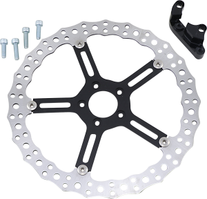 Big Brake Jagged Floating Rotor Kit Black, Silver