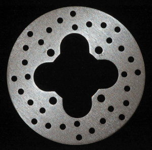 Round D-series Scooter Brake Rotor Silver, Stainless Steel