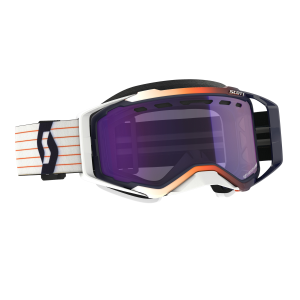 Scott Goggle Prospect Snow Cross LS kék/fehér, fényérzékeny kék króm, nordicamoto.ro