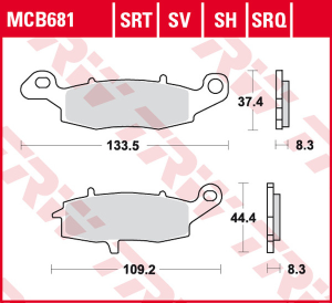 Srt Series Sindered Front Brake Pads