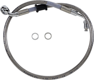Extended Length Stainless Steel Brake Line Silver, Clear-coated Oversize [+51 mm (2'')], 1, nordicamoto.ro