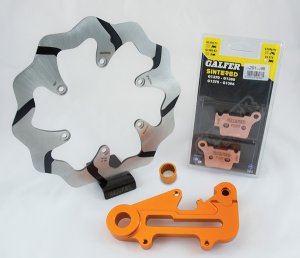 Oversize Brake Kit Front Black, Silver, Stainless Steel, Polished