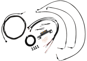 Complete Midnight Braided Handlebar Cable/brake Line Kit Black, 1, nordicamoto.ro