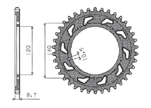 Works Triplestar Aluminum Rear Sprocket Natural
