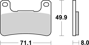 Ds Racing Dual Sintered Brake Pads, 2, nordicamoto.ro