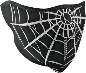 Half Mask Spider Web Black