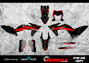 Matricák, NordicaMoto KTM EXC 24–25 matricakészlet, nordicamoto.ro