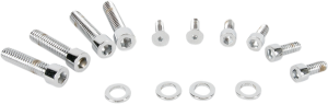 Handlebar Lever Switch Housing Master Cylinder Fastener Silver, 2, nordicamoto.ro