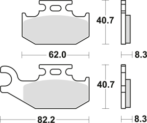 TRW szinterezett első/hátsó fékbetétek az OFFROAD SUZUKI LTA 400 '08– / LTA 450 '06–'12 / LTA 500 '09– / LTA 750 '08– modellekhez, nordicamoto.ro