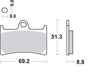 Hs Street Excel Sintered Front Brake Pads, 1, nordicamoto.ro