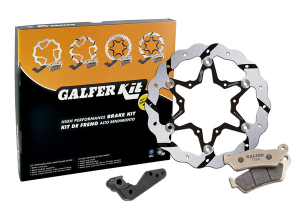 Oversize Brake Kit Front Black, Silver, Stainless Steel, Polished, 2, nordicamoto.ro