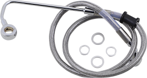 Stainless Steel Brake Line Kit Silver, Clear-coated
