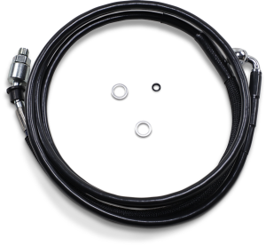 Stainless Steel Hydraulic Clutch Line Vinyl-coat Black +203 mm (8''), 1, nordicamoto.ro