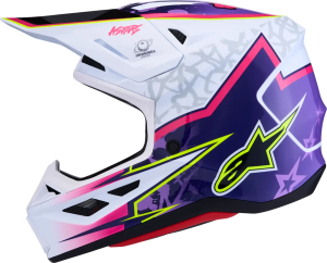 Alpinestars S-M7 Blaster sisak, lila/rózsaszín/fehér, M-es méret, 4, nordicamoto.ro