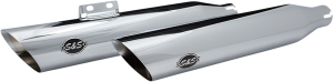 Slash-cut Slip-on Mufflers Chrome