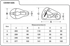 BikeTec vízálló motorkerékpár-takaró, felső csomagtartó számára kialakított résszel, nordicamoto.ro