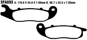 Sfac Carbon Series Scooter Brake Pads