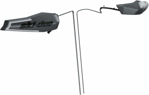Ski-Doo REV Gen4 kormányvédő LED-es lámpák (átlátszó, sötét füstös, rugalmas), nordicamoto.ro