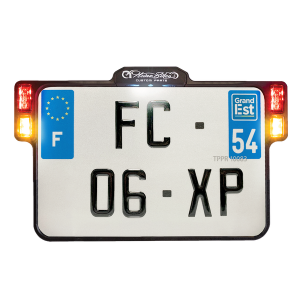 License Plate Holder 3-in-1 For Eu Countries Black